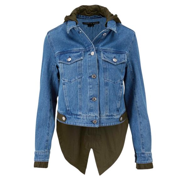 VERONICA BEARD Shani Waterfall Denim Twill Combo Jacket M